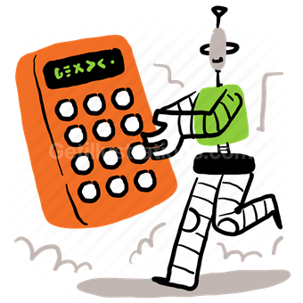 robot, robotics, calculator, math, device, mathematics